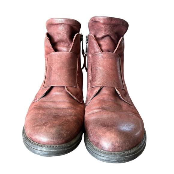 MJUS Leather Ankle Boots In The Color Merlot Size 40 - Picture 4 of 8
